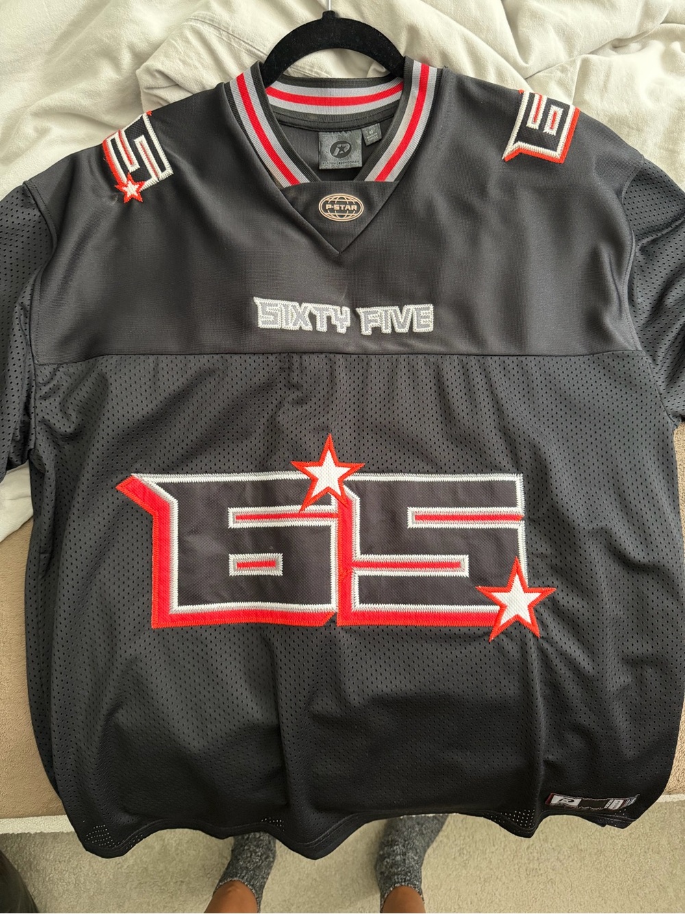 Sixty Five Black/Red Mesh Jersey Gunna/BoohooMan Collab